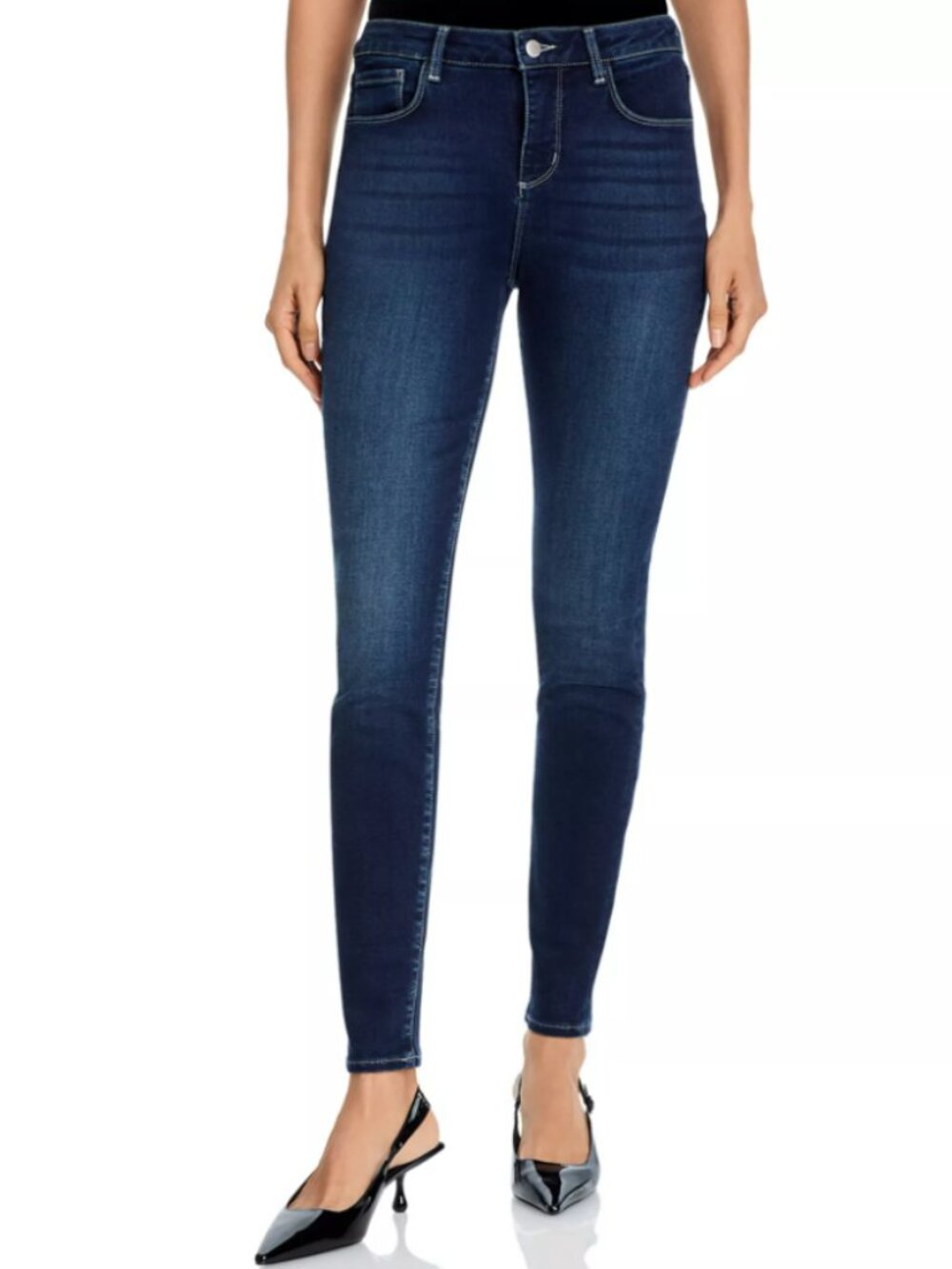 L'Agence Marguerite Skinny Tapered Hi Rise Crop Ankle Jean in Dark Vintage - NWT